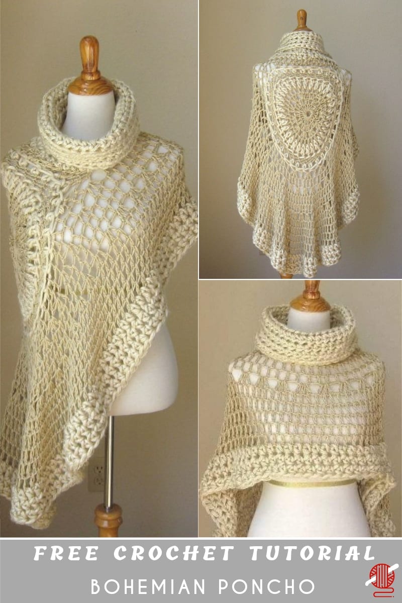 Miracle Angel Crochet Poncho With a scarf