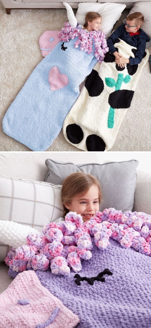 colorful snuggle sacks