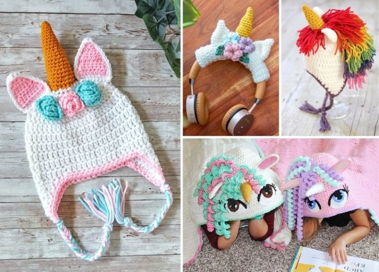 Crochet Unicorn Hat, Hoodie and Headband Patterns Pattern Center