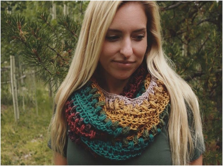Harvest Moon Infinity Crochet Scarf