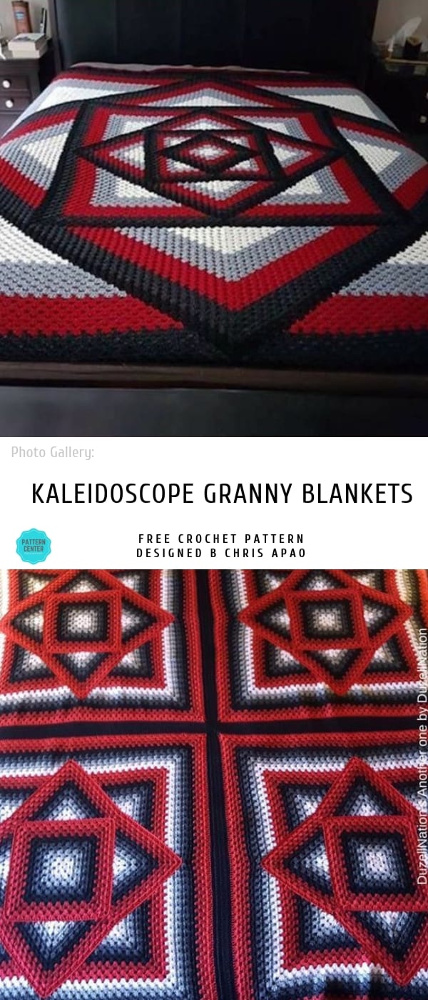 kaleidoscope granny blankets.