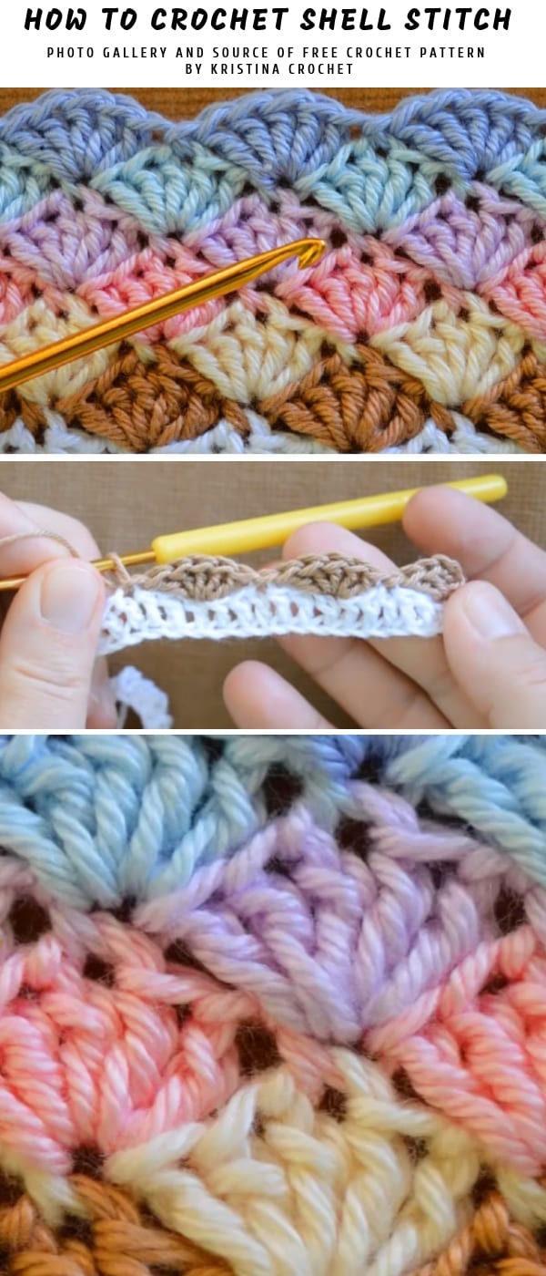 how to crochet shell stitch.