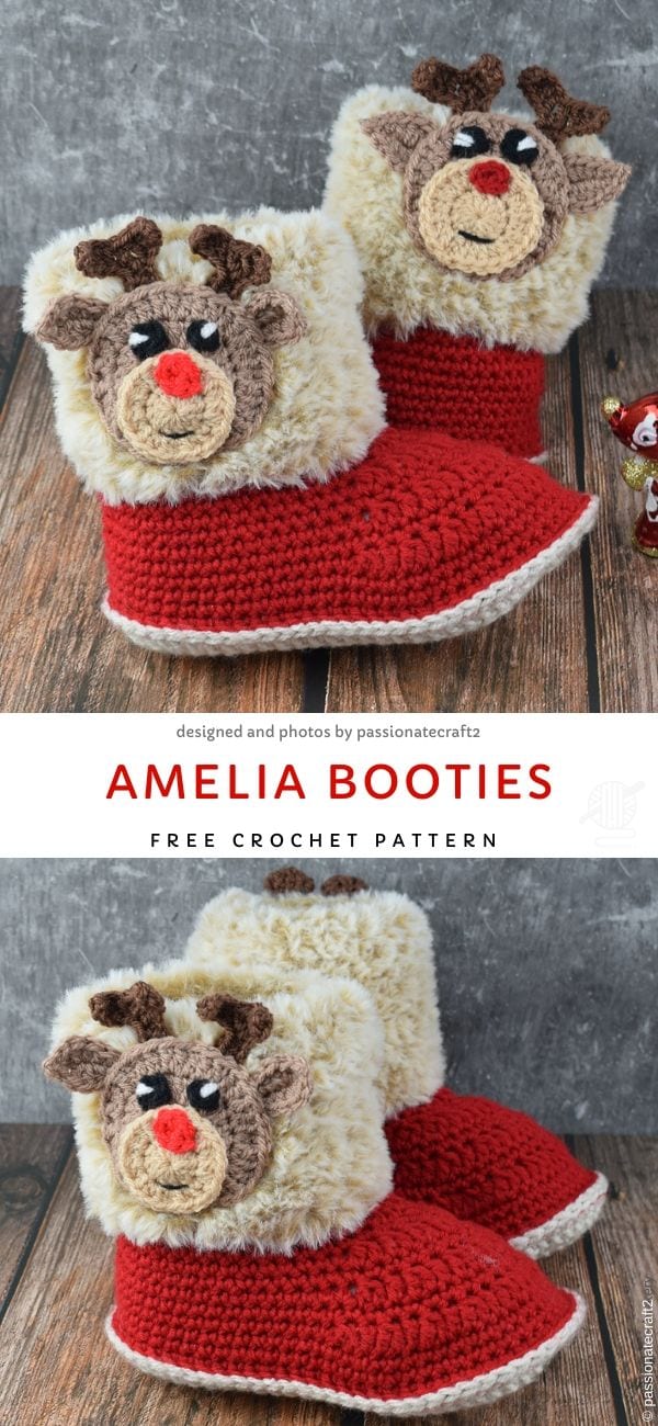 Free Crochet Pattern For Christmas Slippers