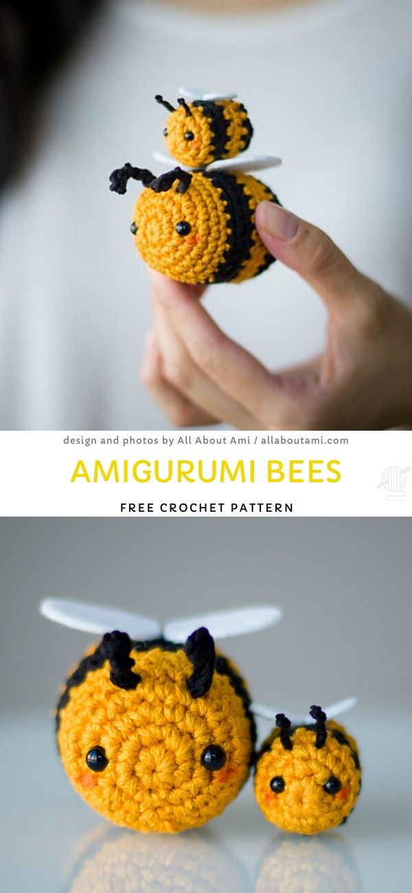 Amigurumi Bees Free Crochet Pattern