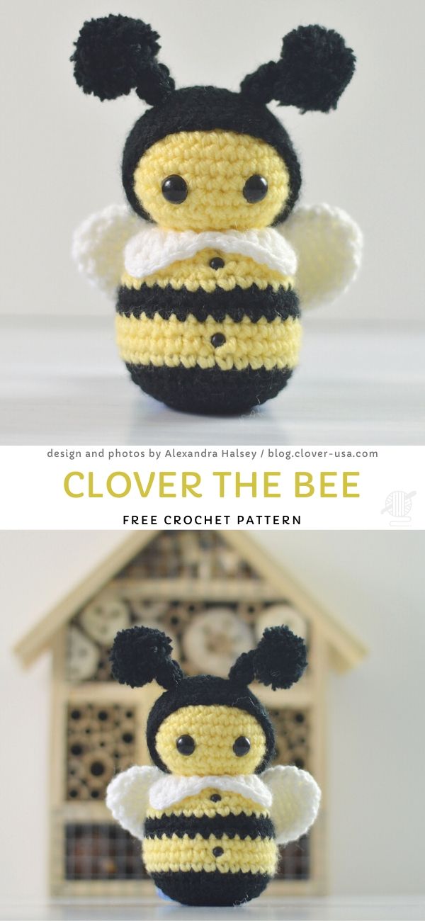Clover The Bee Free Crochet Pattern