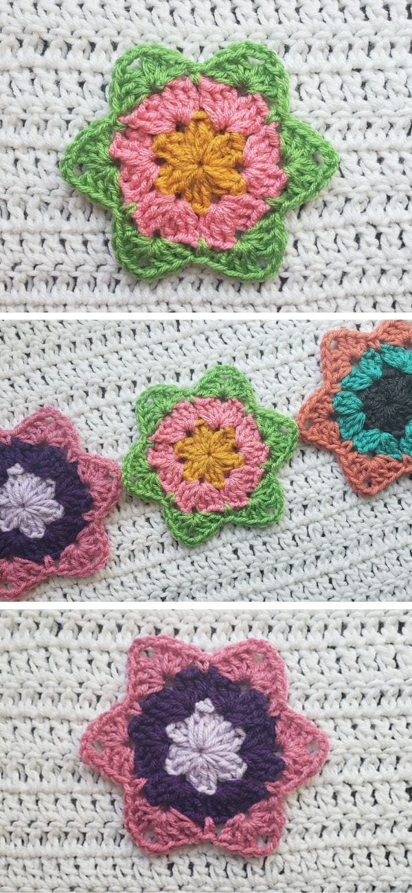 Granny Star Motif Free Crochet Pattern