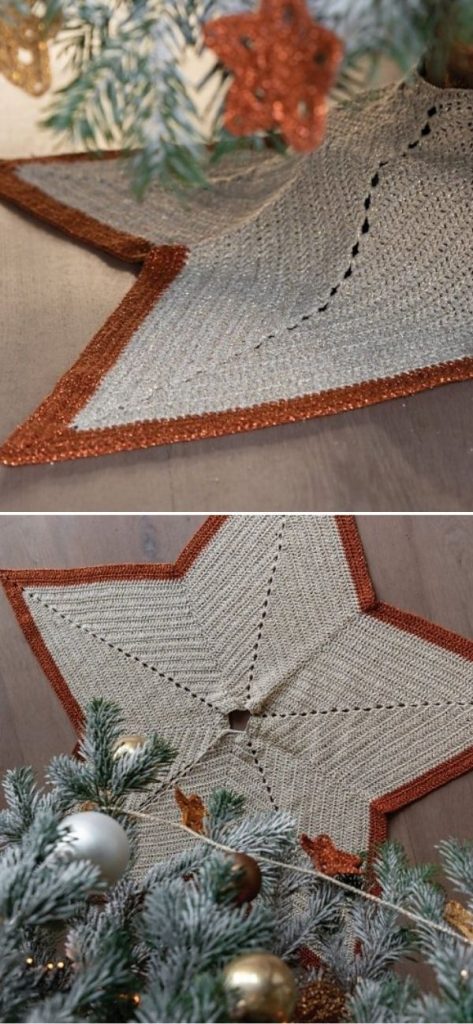 Starry Christmas tree skirt