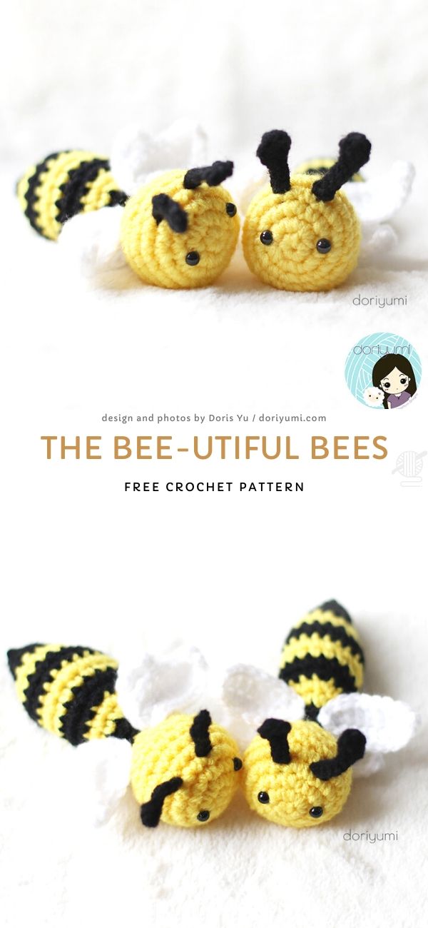 The Bee-utiful Bees Free Crochet Pattern