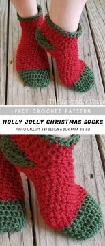 Christmas Crochet Slippers - Pattern Center