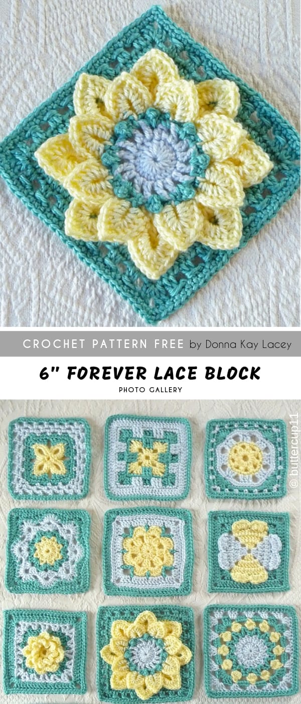 crochet pattern for forever lace block.