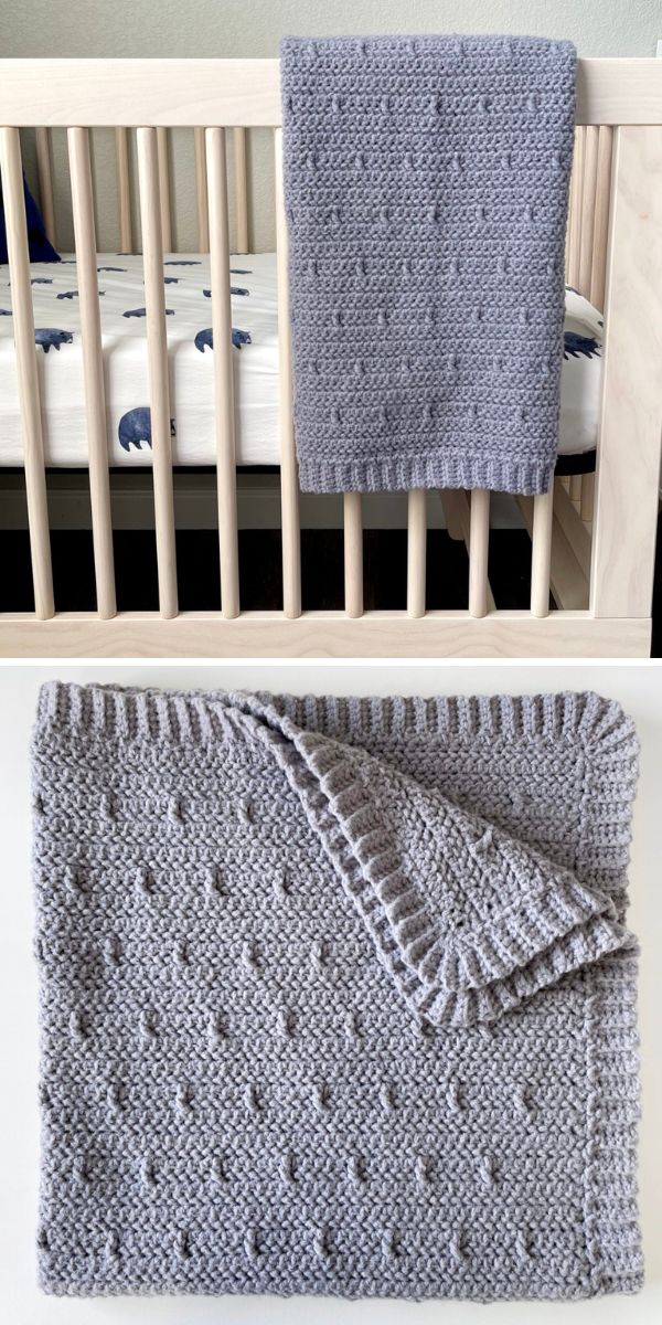 Crochet Raindrops Baby Blanket