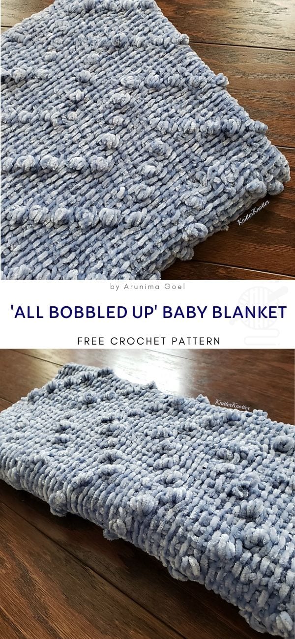 All Bobbled up baby blanket free crochet pattern