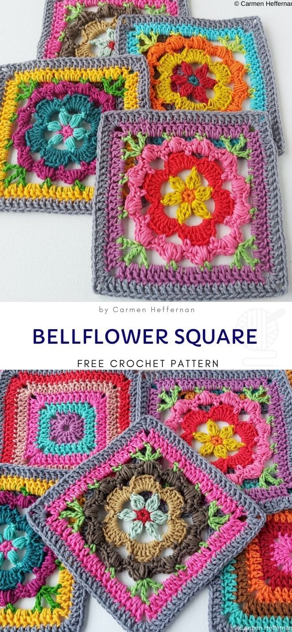 Bellflower Square Free Crochet Pattern