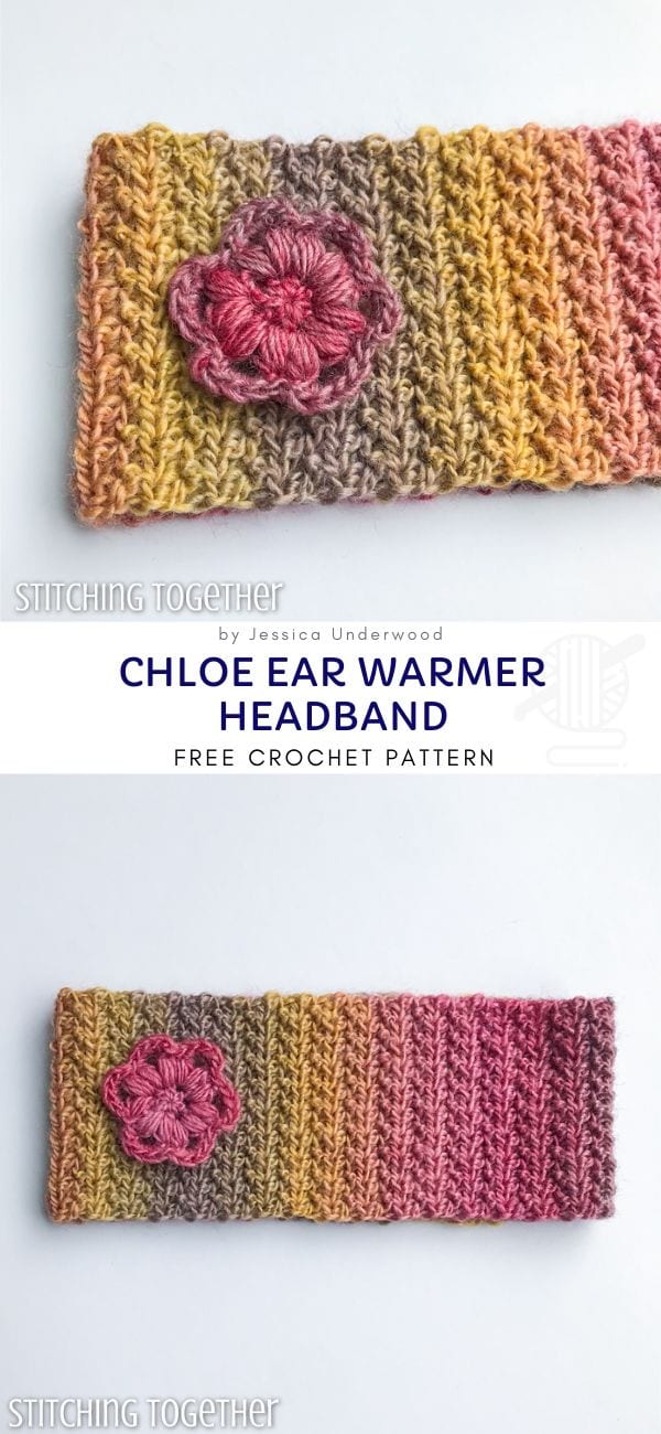Chloe Ear Warmer Headband Free Crochet Pattern