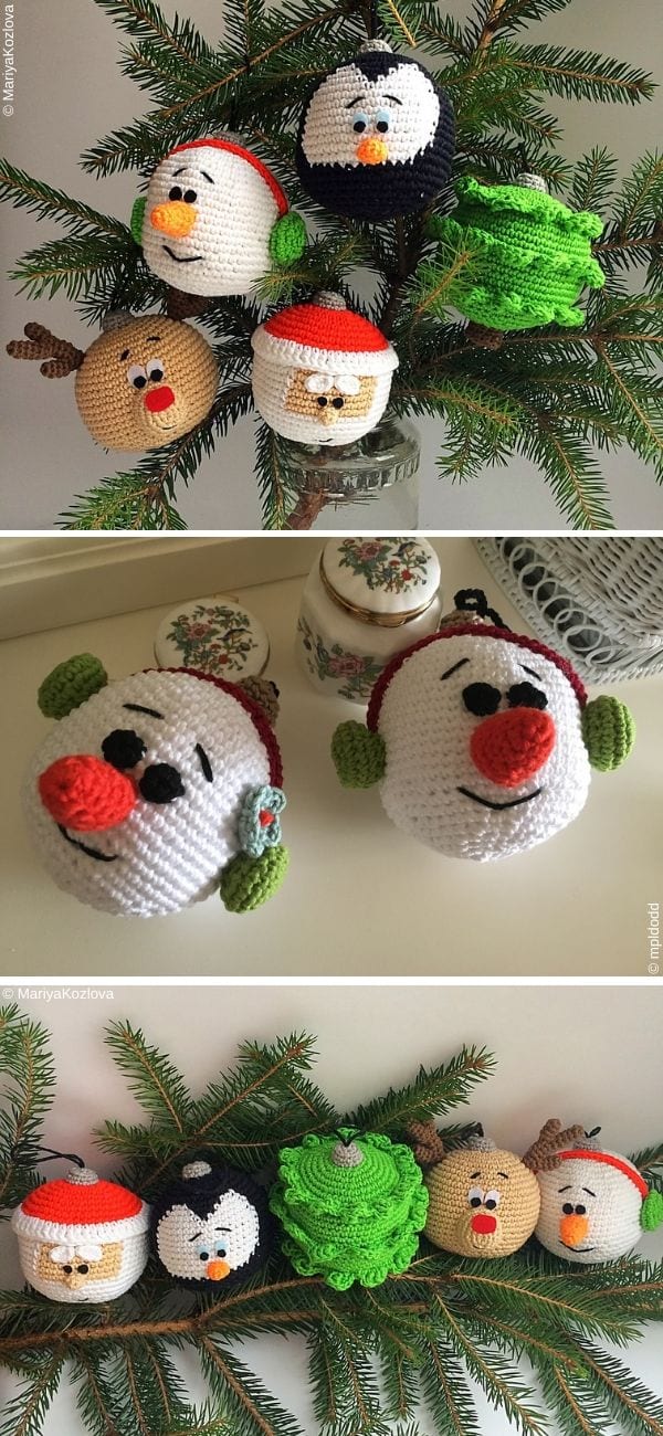 Christmas Ornaments Free Crochet Pattern
