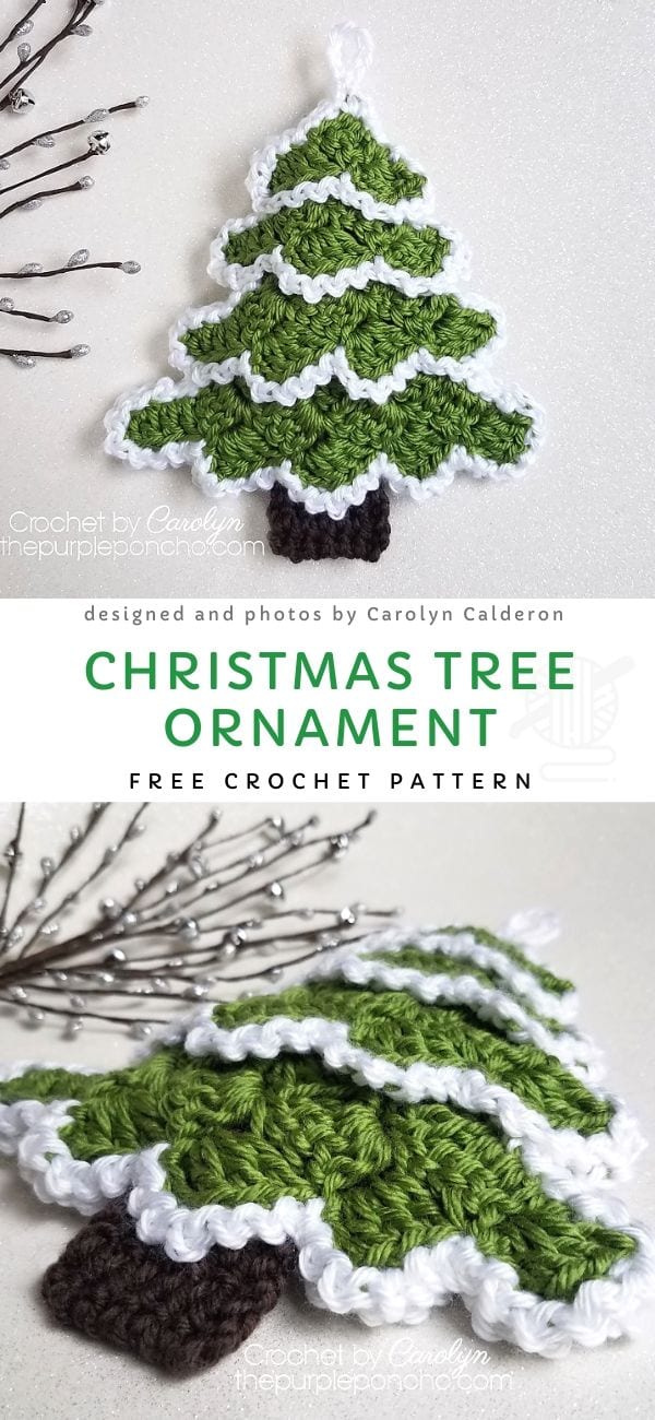 Christmas Tree Ornament Free Crochet Pattern