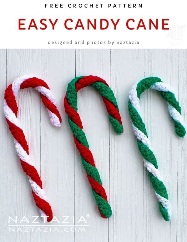Easy Candy Cane Free Crochet Pattern