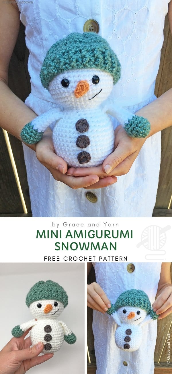 Mini Amigurumi Snowman Free Crochet Pattern