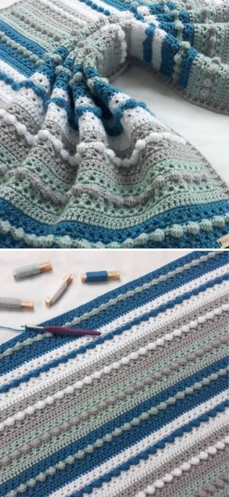 Pale rose polka dot blanket