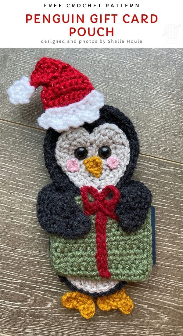 Penguin Gift Card Pouch Free Crochet Pattern