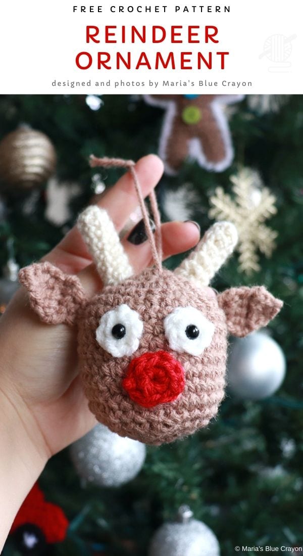 Reindeer Christmas Free Crochet Pattern