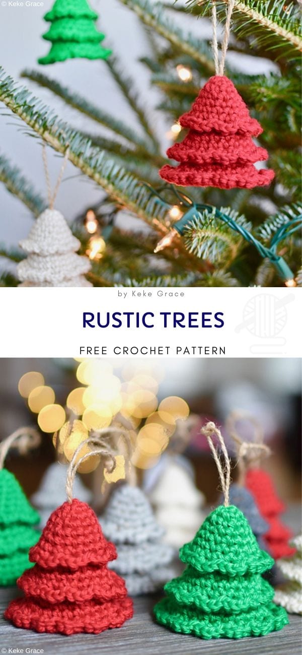 Rustic trees free crochet pattern