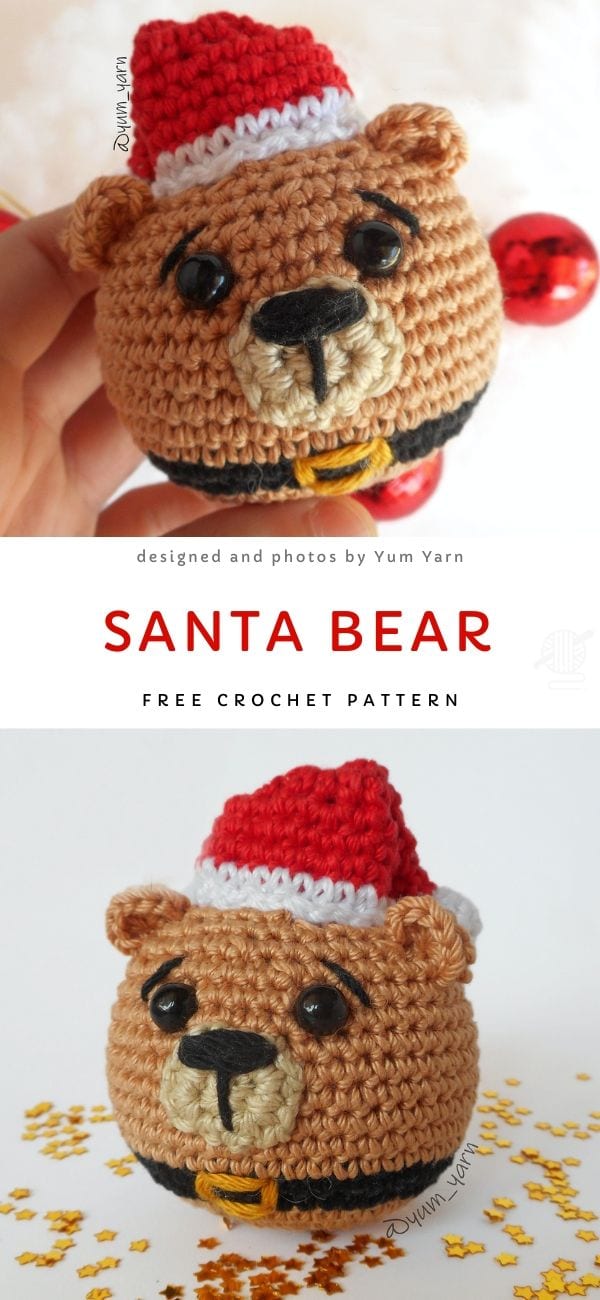Santa Bear Free Crochet Pattern