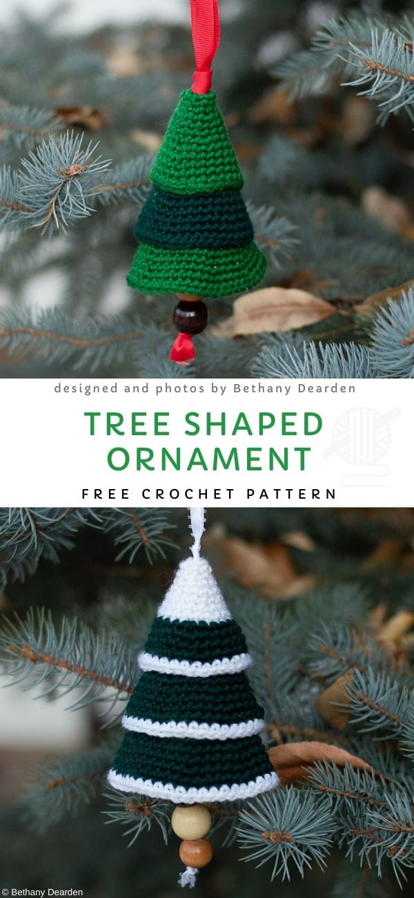 Tree Shaped Ornament Free Crochet Pattern