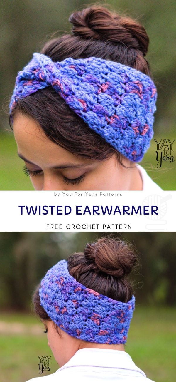 Twisted Earwarmer Free Crochet Pattern
