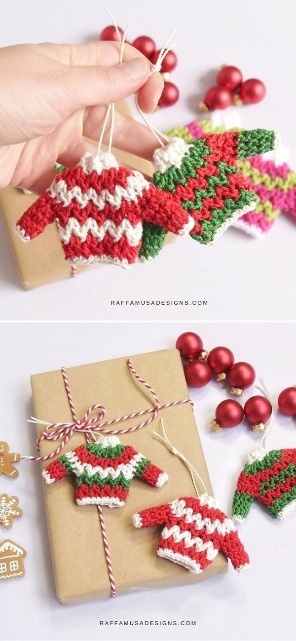crochet Ugly Sweater Ornament