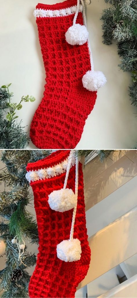 Waffle Christmas stocking