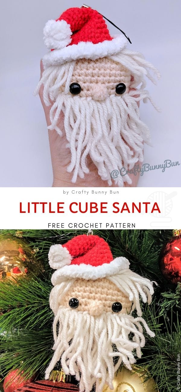 Little Cube Santa Free Crochet Pattern