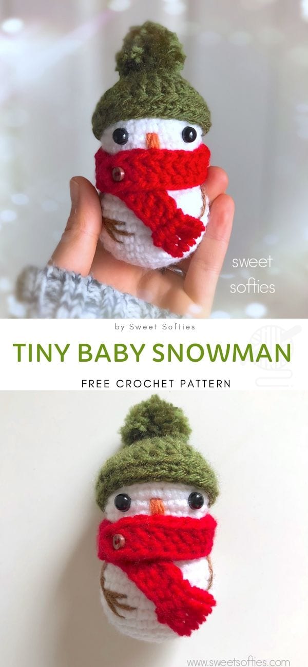 Tiny Baby Snowman Free Crochet Pattern