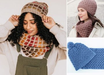 Hermosas ideas de conjuntos de bufandas de ganchillo