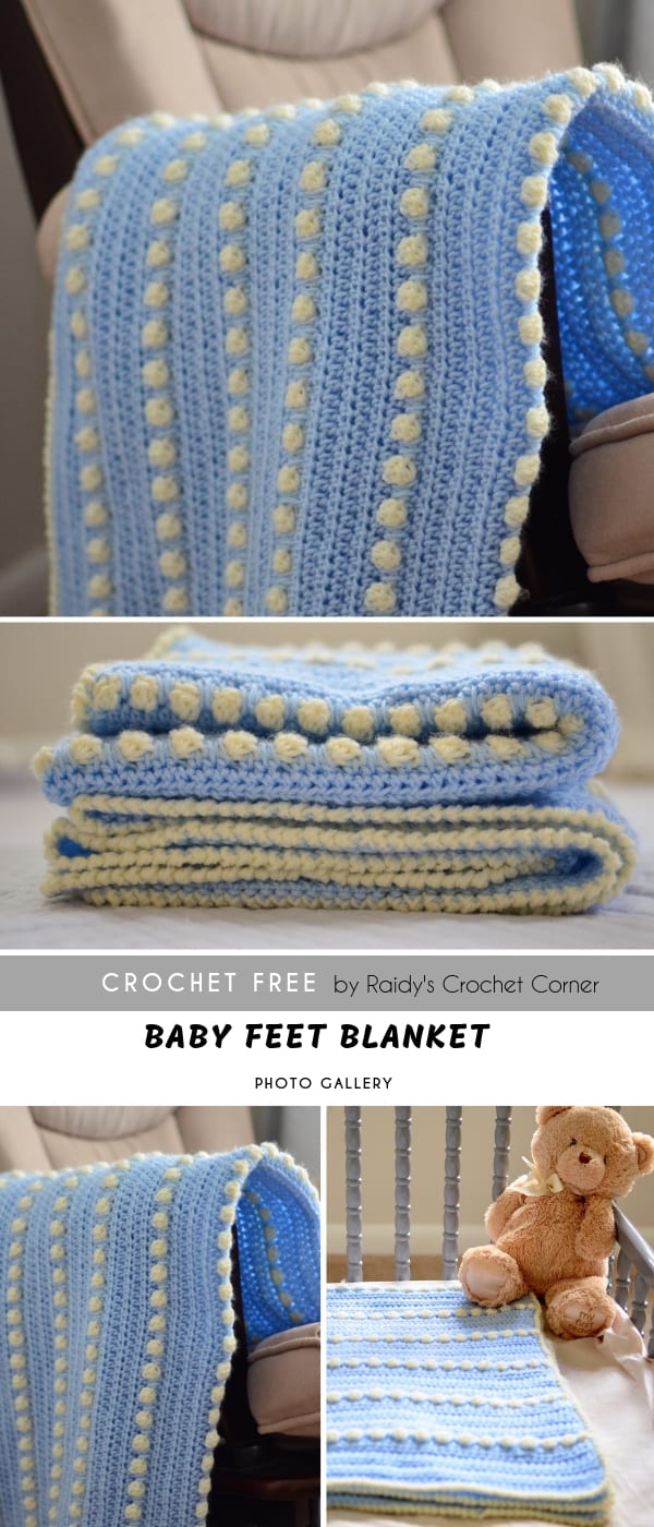 Baby Feet Crochet Blanket FREE