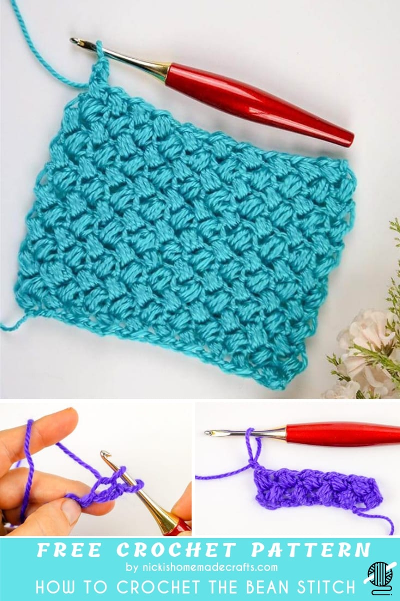HOW TO CROCHET THE BEAN STITCH