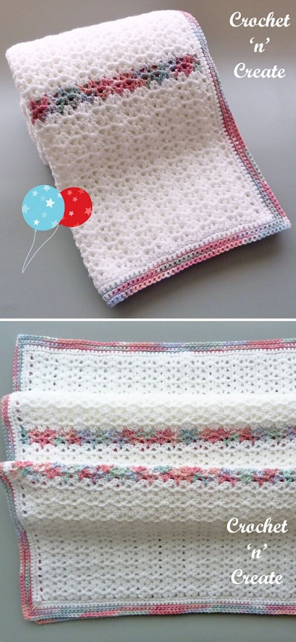 Beautiful Crochet Blankets for Babies Pattern Center