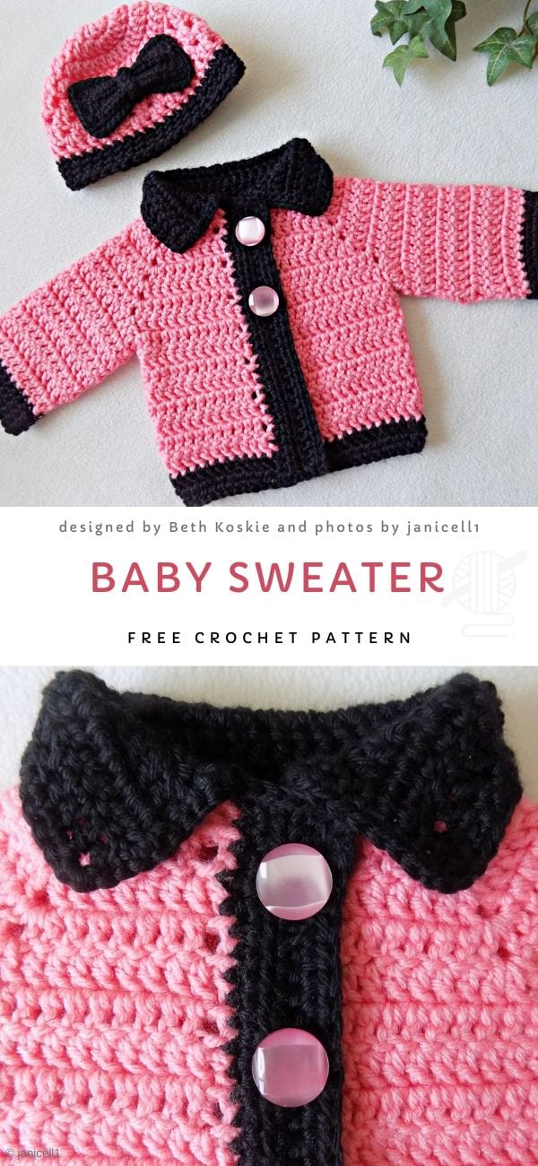 Baby Sweater Free Crochet Pattern 1