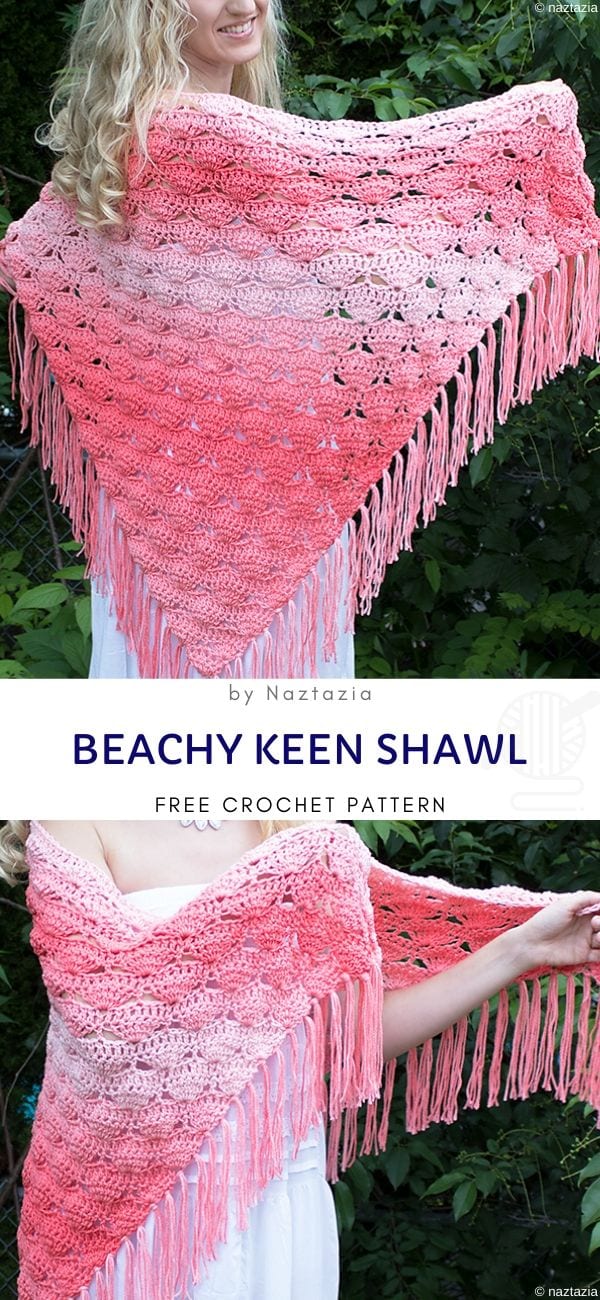 Beachy Keen Shawl Free Crochet Pattern