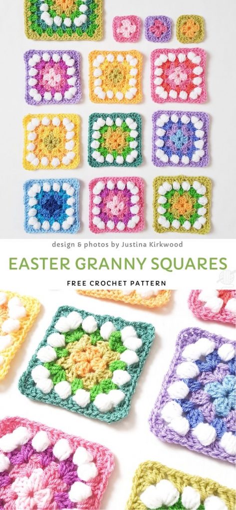 A collection of granny squares.