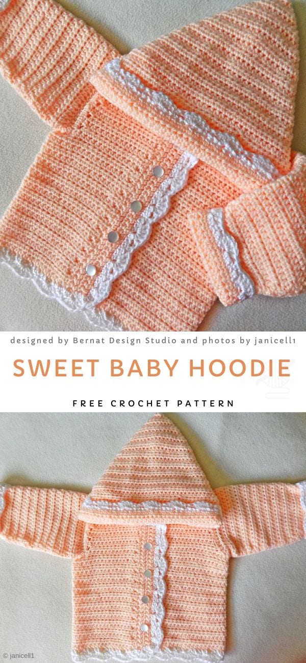 Sweet Baby Hoodie Free Crochet Pattern