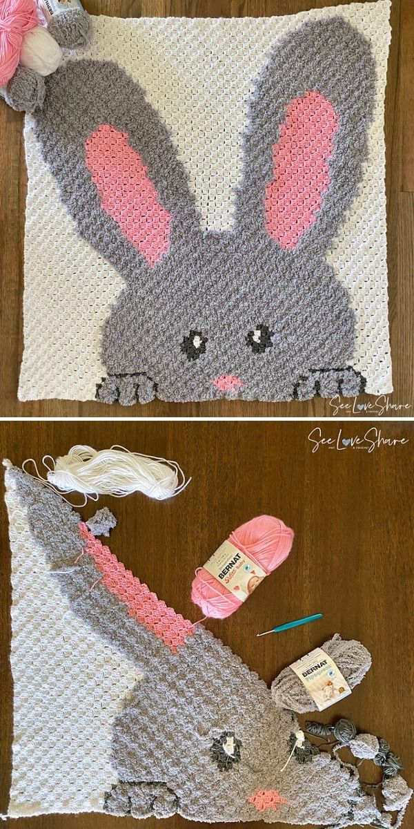 Baby Bunny C2C Throw