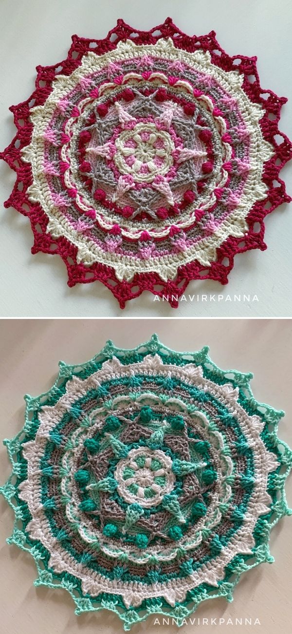 Hollyhocks mandala