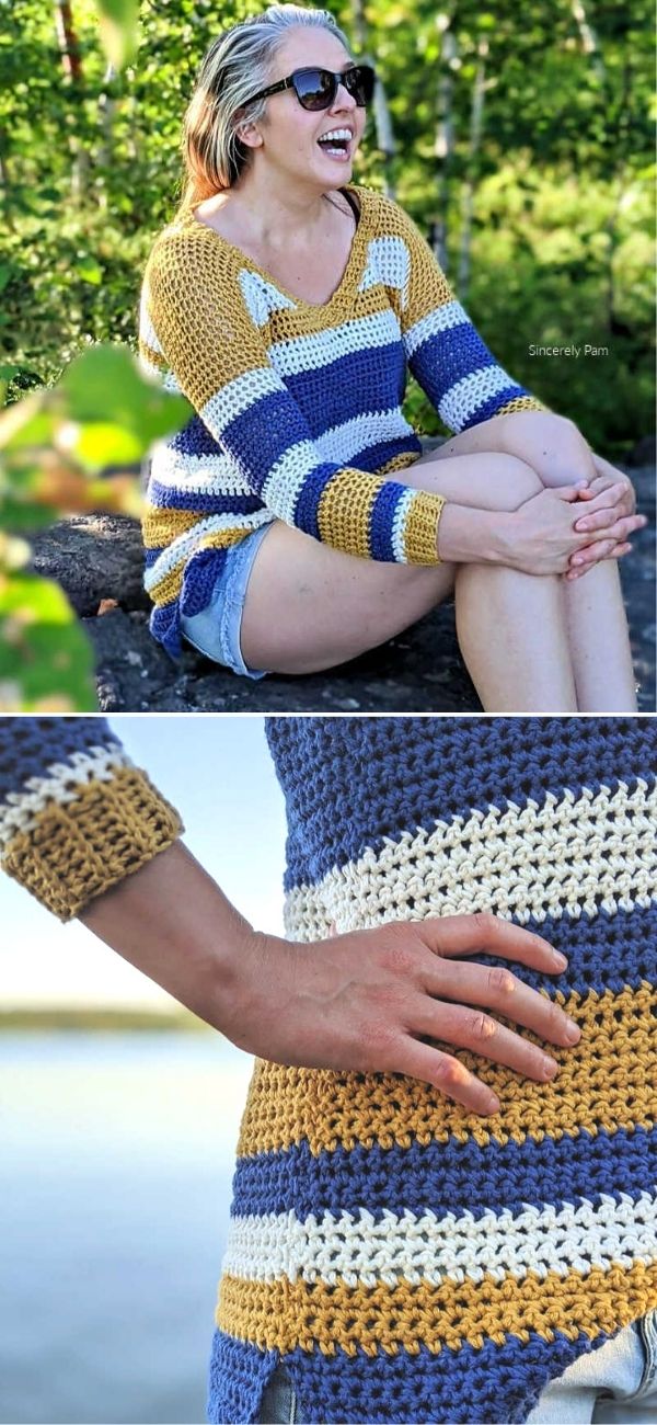 Beach Day crochet Pullover