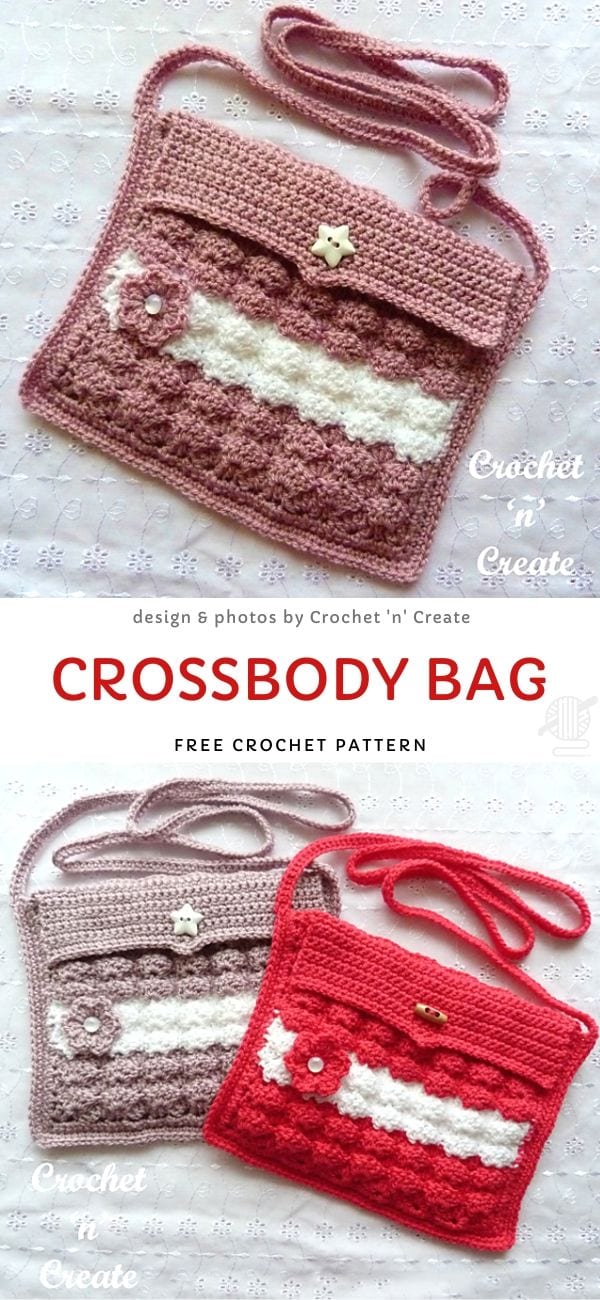 Crochet crossbody bag pattern.