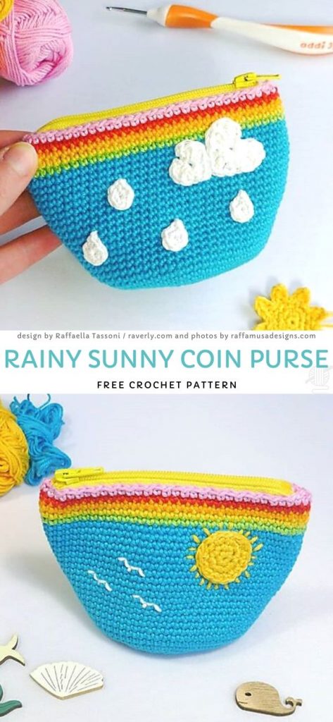 Rainy Sunny Coin Purse Free Crochet Pattern