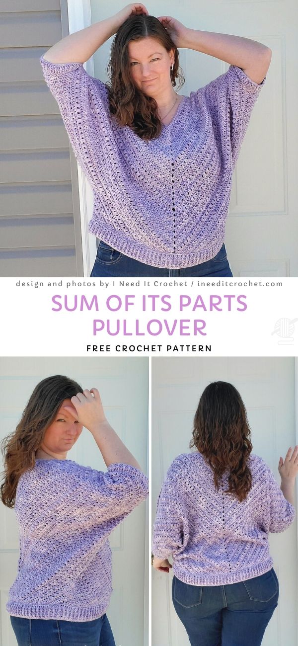 loose-fit crochet Pullover Free Pattern