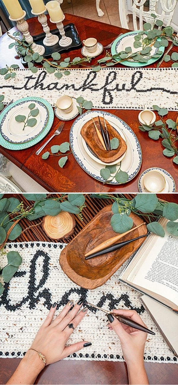 Thankful Table Crochet Runner