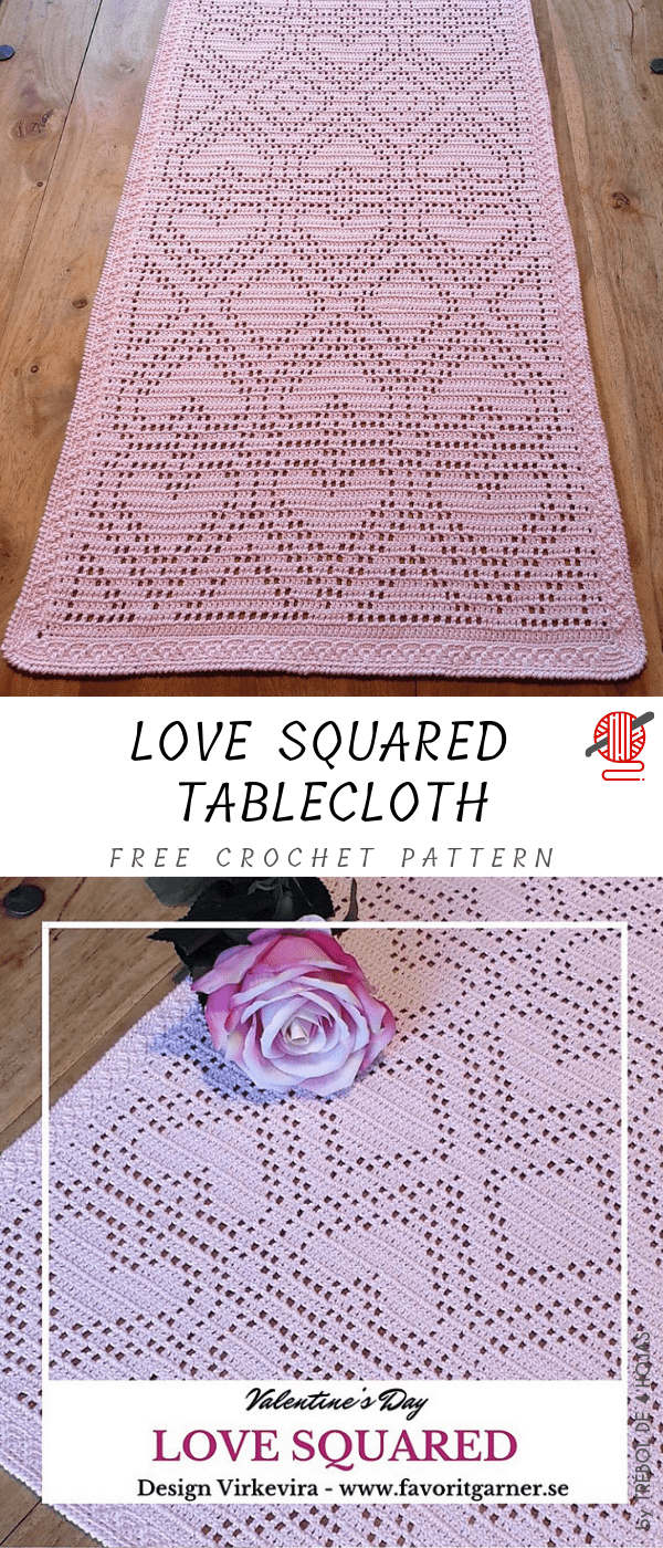 Classic and Elegant Crocheted Tablecloth Free Pattern with made a modern touch.