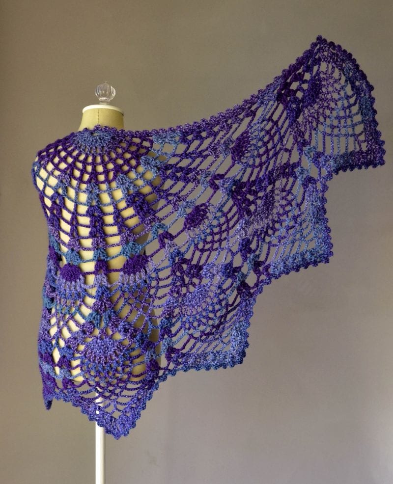 Pineapple Peacock Free Crochet Pattern